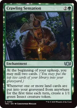 Crawling Sensation 252 Non-Foil NM MTG Commander: Tarkir Dragonstorm Magic - Image 1