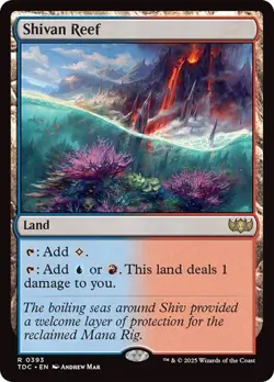 Shivan Reef 393 Non-Foil NM MTG Commander: Tarkir Dragonstorm Magic - Image 1