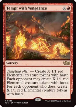 Tempt with Vengeance 239 Non-Foil NM MTG Commander: Tarkir Dragonstorm Magic - Image 1