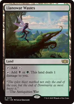 Llanowar Wastes 376 Non-Foil NM MTG Commander: Tarkir Dragonstorm Magic - Image 1