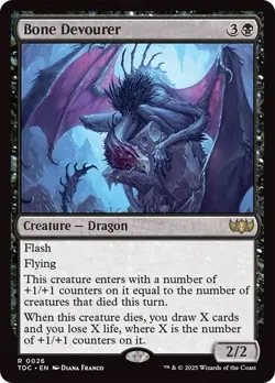 Bone Devourer 26 Non-Foil NM MTG Commander: Tarkir Dragonstorm Magic - Image 1