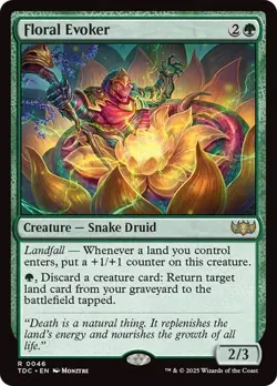 Floral Evoker 46 Non-Foil NM MTG Commander: Tarkir Dragonstorm Magic - Image 1
