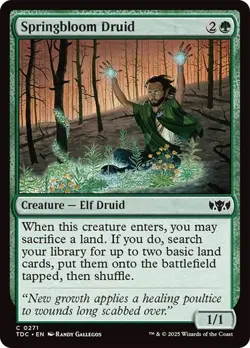 Springbloom Druid 271 Non-Foil NM MTG Commander: Tarkir Dragonstorm Magic - Image 1