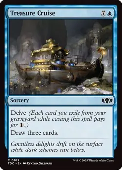 Treasure Cruise 169 Non-Foil NM MTG Commander: Tarkir Dragonstorm Magic - Image 1