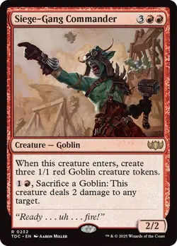 Siege-Gang Commander 232 Non-Foil NM MTG Commander: Tarkir Dragonstorm Magic - Image 1