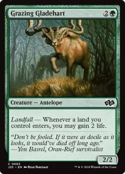 Grazing Gladehart 665 Non-Foil NM MTG J25 Magic - Image 1