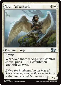 Youthful Valkyrie 280 Non-Foil NM MTG J25 Magic - Image 1