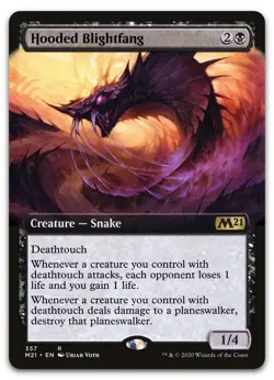 Hooded Blightfang (Extended Art) #357 (NM) Core Set 2021 M21 Magic MTG - Image 1