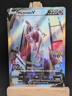 Pokemon TCG Mewtwo v (Alt Art) Pokemon Go 072/078 Holo Ultra Rare NM - Image 1