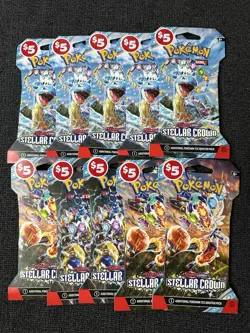 Pokemon TCG: Scarlet & Violet Stellar Crown Booster Packs New Sealed Lot of 10 - Image 1