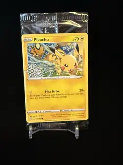 Pikachu Holo 2023 Holiday Calendar Stamped Promo Card 049/195 New Sealed! - Image 1
