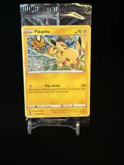 Pikachu Holo 2023 Holiday Calendar Stamped Promo Card 049/195 New Sealed! - Image 2