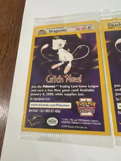 Pokemon First Movie DRAGONITE MEWTWO ELECTABUZZ PIKACHU WB Promo 1999 Sealed - Image 2