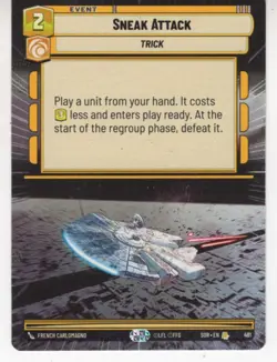 Star Wars Unlimited Hyperspace Card #481 Sneak Attack - Image 1