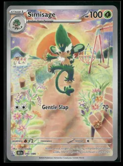 Simisage 090/086 Holo Illustration Rare Black Bolt NM/M Pokemon - Image 1