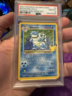 2021 Pokemon Celebrations Classic Collection #2 Blastoise-Holo PSA 10 - Image 1