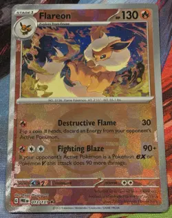 Pokemon - Flareon 013/131 - Prismatic Evolutions Pokeball Reverse Holo - NM - Image 1