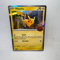 Pikachu 062/193 Holo Common Trick or Trade BOOster 2023 Pokemon Holo LP - Image 1