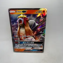 Entei GX 10/73 Holo GX Rare Shining Legends Pokemon Holo Moderately Played - Image 1