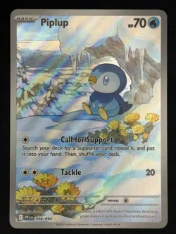 Piplup 98/94 IR Illustration Rare Pokemon Phantasmal Flames Full Art Near Mint - Image 1