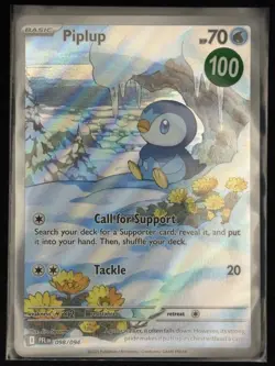 Piplup 98/94 IR Illustration Rare Pokemon Phantasmal Flames Full Art Near Mint - Image 3