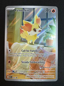 Pokemon Fennekin 080 Pokemon Center Stamped Promo Chaos Rising (stock# B46) - Image 1