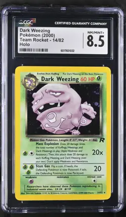CGC 8.5 Dark Weezing 2000 Team Rocket 14/82 Holo Pokemon Card - Image 1