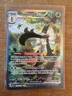Pokemon TCG Meowscarada ex Sv02: Paldea Evolved 256/193 SIR Holo Eng 310HP - Image 1