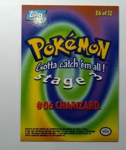 Pokemon Topps #06 Charizard E6 of 12 Non-Holo Vintage 1999 - Image 2