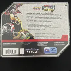 Scarlet & Violet Paldean Fates Tin - Shiny Iron Treads ex - Pokemon TCG - SEALED - Image 2