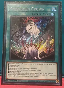 YUGIOH FORBIDDEN CROWN SECRET RARE NM BPRO-EN067 - Image 1