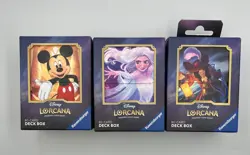 Disney Lorcana Deck Boxes - Mickey, Captain Hook, and Elsa - Image 1