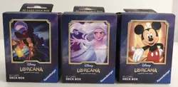 Disney Lorcana First Chapter Elsa, Mickey Mouse, Captain Hook Deck Box Set NEW - Image 1