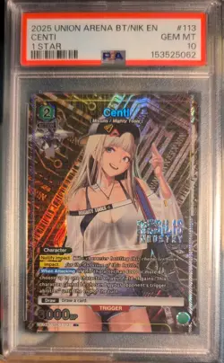 Union Arena TCG Centi Alt Art Holo PSA 10 Gem Mint Nikke Goddess POP 6 - Image 1