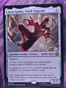 Iron Spider, Stark Upgrade 166 Rare Prerelease Cards Magic: The Gathering LP - Image 1