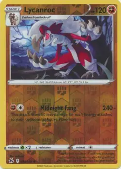Lycanroc 74/159 Reverse Holo | Crown Zenith | Pokemon Card - Image 1