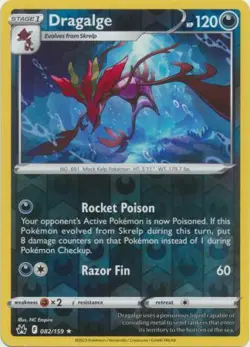 Dragalge 82/159 Reverse Holo | Crown Zenith | Pokemon Card - Image 1