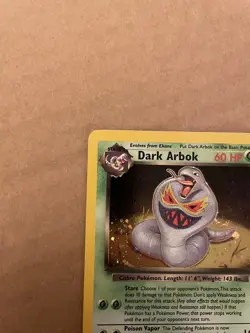 Rare Pokemon Dark Arbok Card 2/82 Near Mint Condition Team Rocket NM HOLO - Image 4