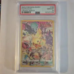 Pokemon Pikachu TCG Crown Zenith Holo Card 160/159 Secret Rare PSA 10🔥🔥 - Image 1