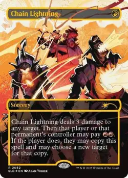 MTG English Chain Lightning (2052) (Raised Foil) NM Foil Secret Lair - Image 1