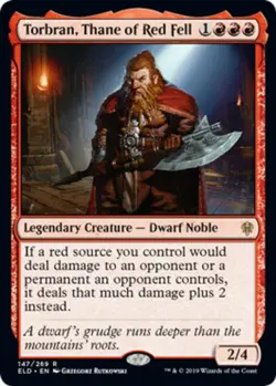 MTG Torbran, Thane of Red Fell, NM-Mint, English Throne of Eldraine - Image 1