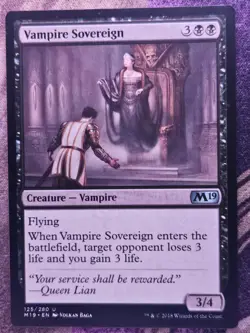 Vampire Sovereign 125 Uncommon Core Set 2019 Magic: The Gathering MP - Image 1