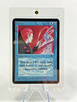 VINTAGE ALPHA - Lifetap - MTG Magic the Gathering 1993 Card in Magnetic Holder - Image 1
