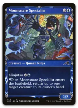 Moonsnare Specialist (Showcase) #335 (NM) Kamigawa Neon Dynasty NEO Magic MTG - Image 1