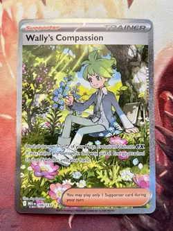 Pokemon Wally's Compassion 186/132 Mega Evolution Special Illustration Rare NM - Image 1