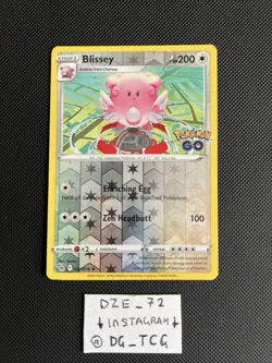 Pokemon Go - Blissey - 052/078 - Reverse Holo - NM - Image 1