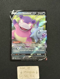 Pokemon Darkness Ablaze - Galarian Slowbro V - 099/189 - Full Art - M/NM - Image 1