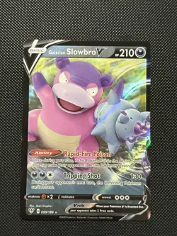 Pokemon Darkness Ablaze - Galarian Slowbro V - 099/189 - Full Art - M/NM - Image 2