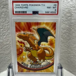 1999 Topps Pokemon TV Animation Edition Charizard #06 - PSA 8 NEAR MINT-MINT - Image 1