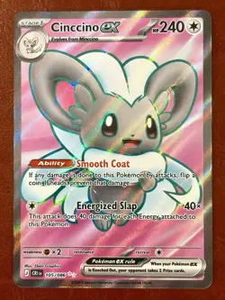Cinccino ex - 105/086 #105/86 (Holo) (NM) ME04: Chaos Rising CRI Pokemon - Image 1